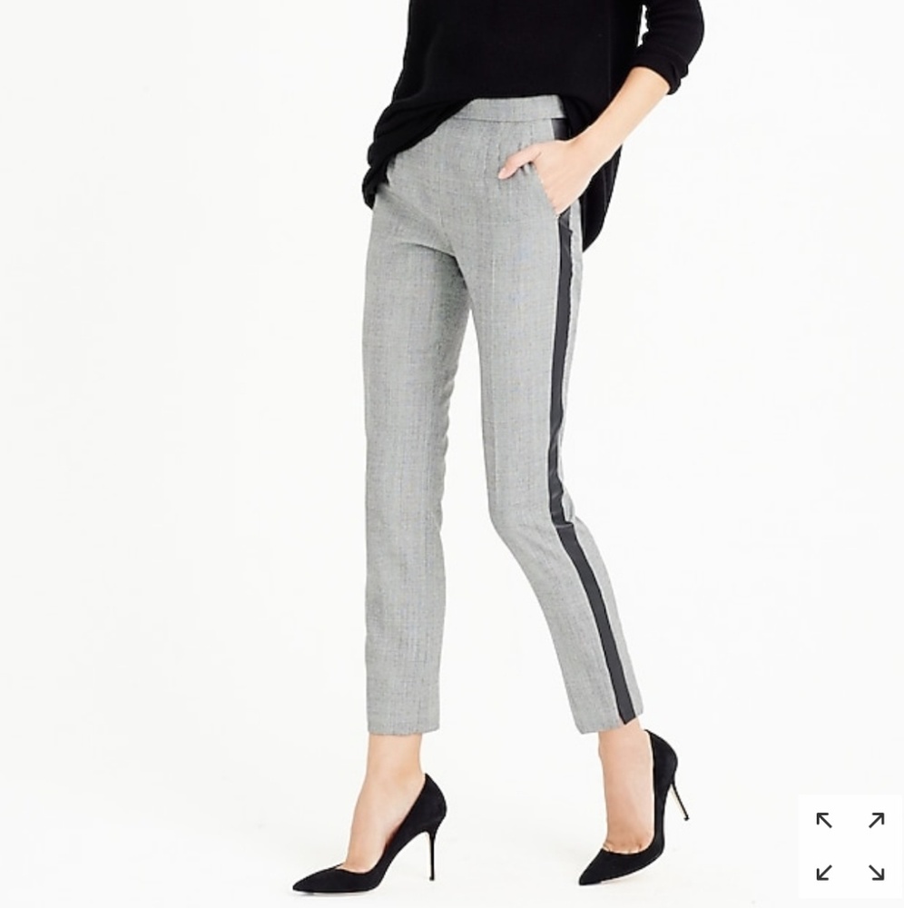 J. Crew Martie Pant w/ Tux Stripe in Glen Plaid